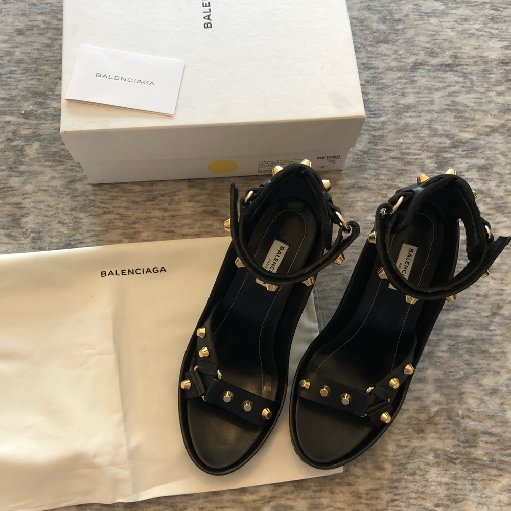 Balenciaga Studded Wedges